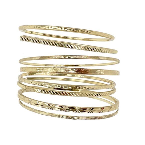 L GEORGE Designs Bangle Bunch Set of 8 - Picture 1 of 6